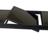 Gartentisch Torino 180/240x100x75cm ausziehbar Alu Glas Schwarz pulverbeschichtet