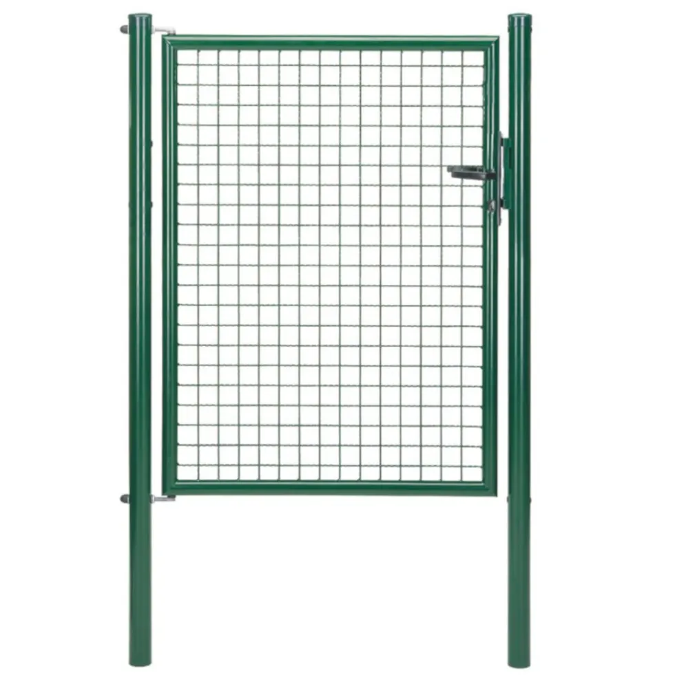Gartentor aus Metall für Maschendrahtzaun grün, Höhe 100 cm, Einzeltor