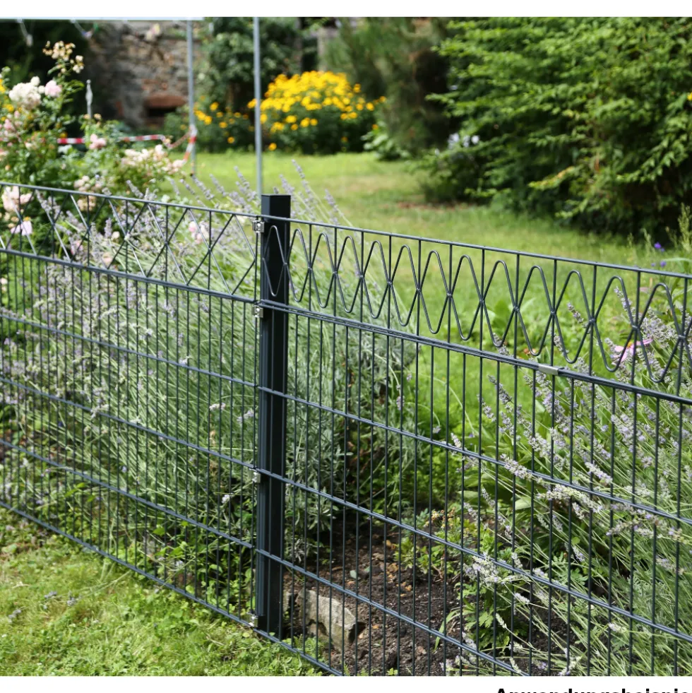 Gartenzaun-Dekorelement Bergen, 2000 x 200 mm, RAL 7016 anthrazit
