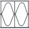Gartenzaun-Dekorelement Eleganz, 2000 x 200 mm, RAL 7016 anthrazit