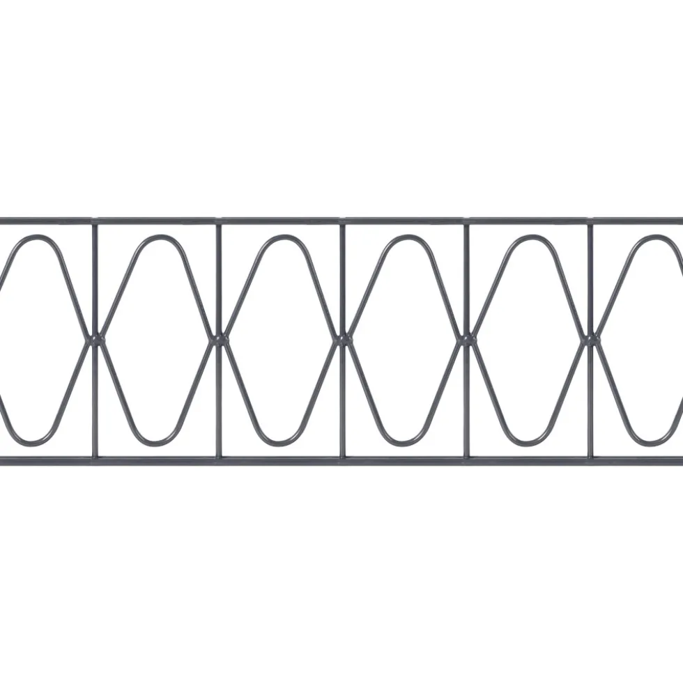 Gartenzaun-Dekorelement Eleganz, 2000 x 200 mm, RAL 7016 anthrazit