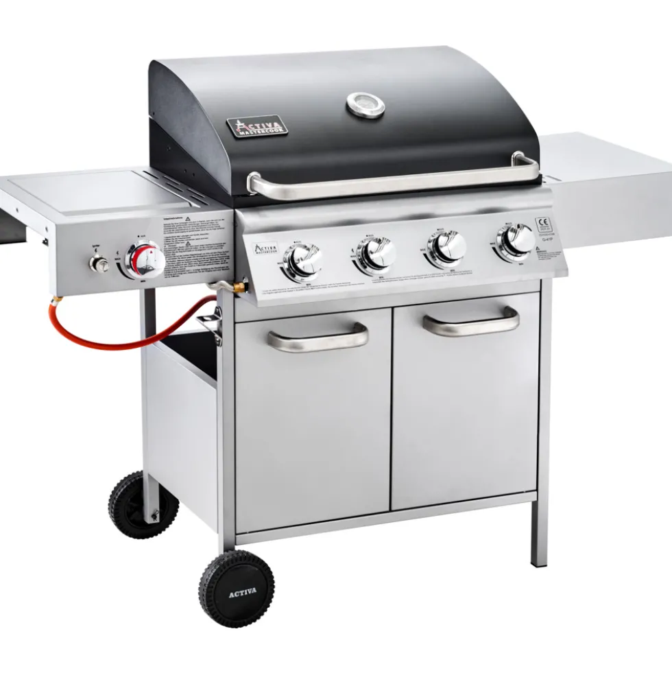 Gasgrill fahrbar Infrarot-Steak Zone silber-schwarz