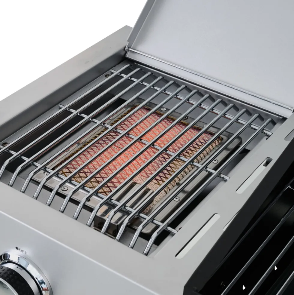 Gasgrill fahrbar Infrarot-Steak Zone silber-schwarz