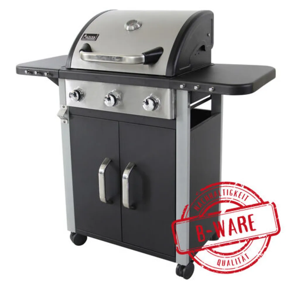 Gasgrillwagen "Detroit" mit 3 Brennern 113 x 51 x 109 cm B-Ware