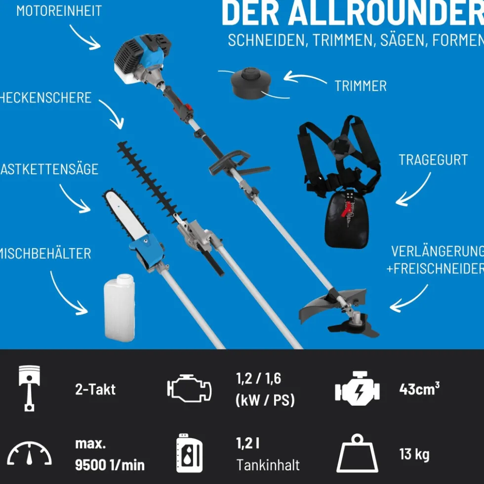 Güde® Benzin-Multifunktionsgerät GPS 1001 4in1