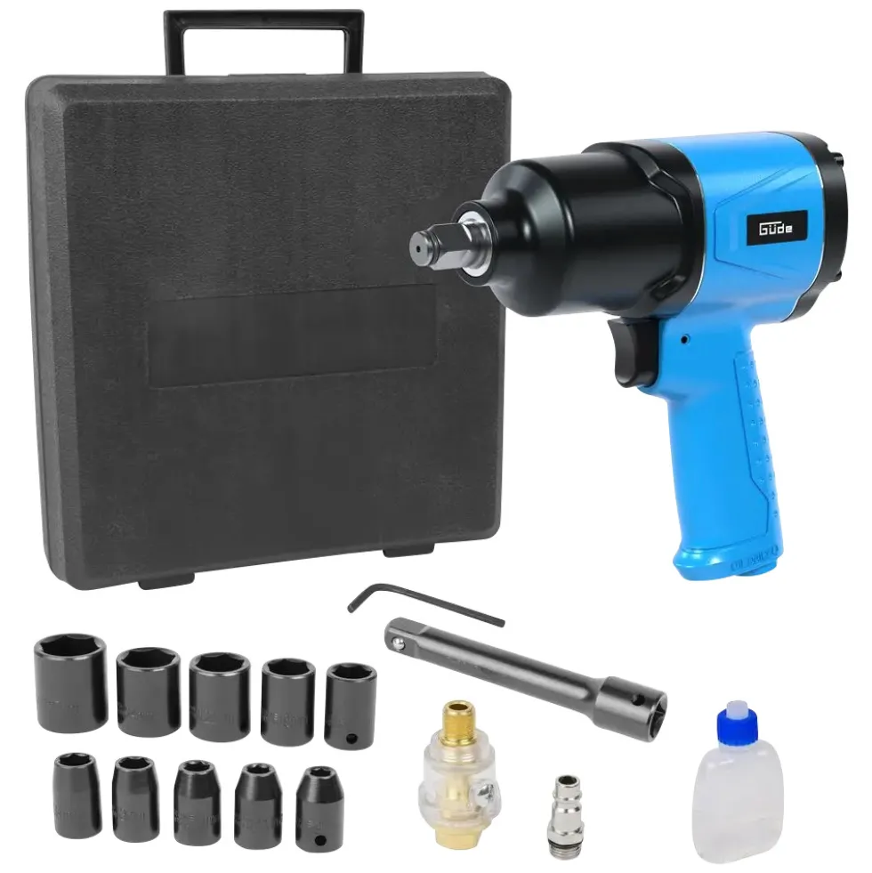 Güde® Druckluft-Schlagschrauber-Set 1/2'' 16-teilig 580Nm