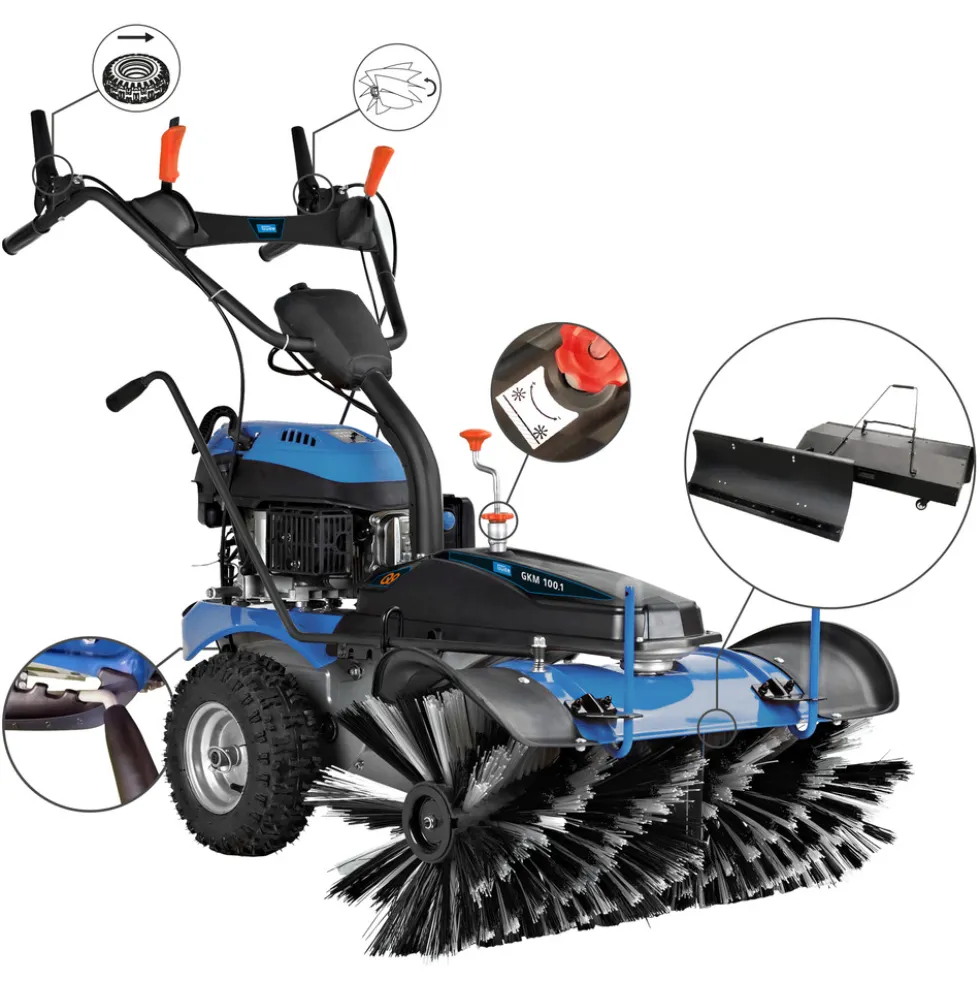 Güde® Kehrmaschine mit Schneeschieber GKM100.1 3,2 kW