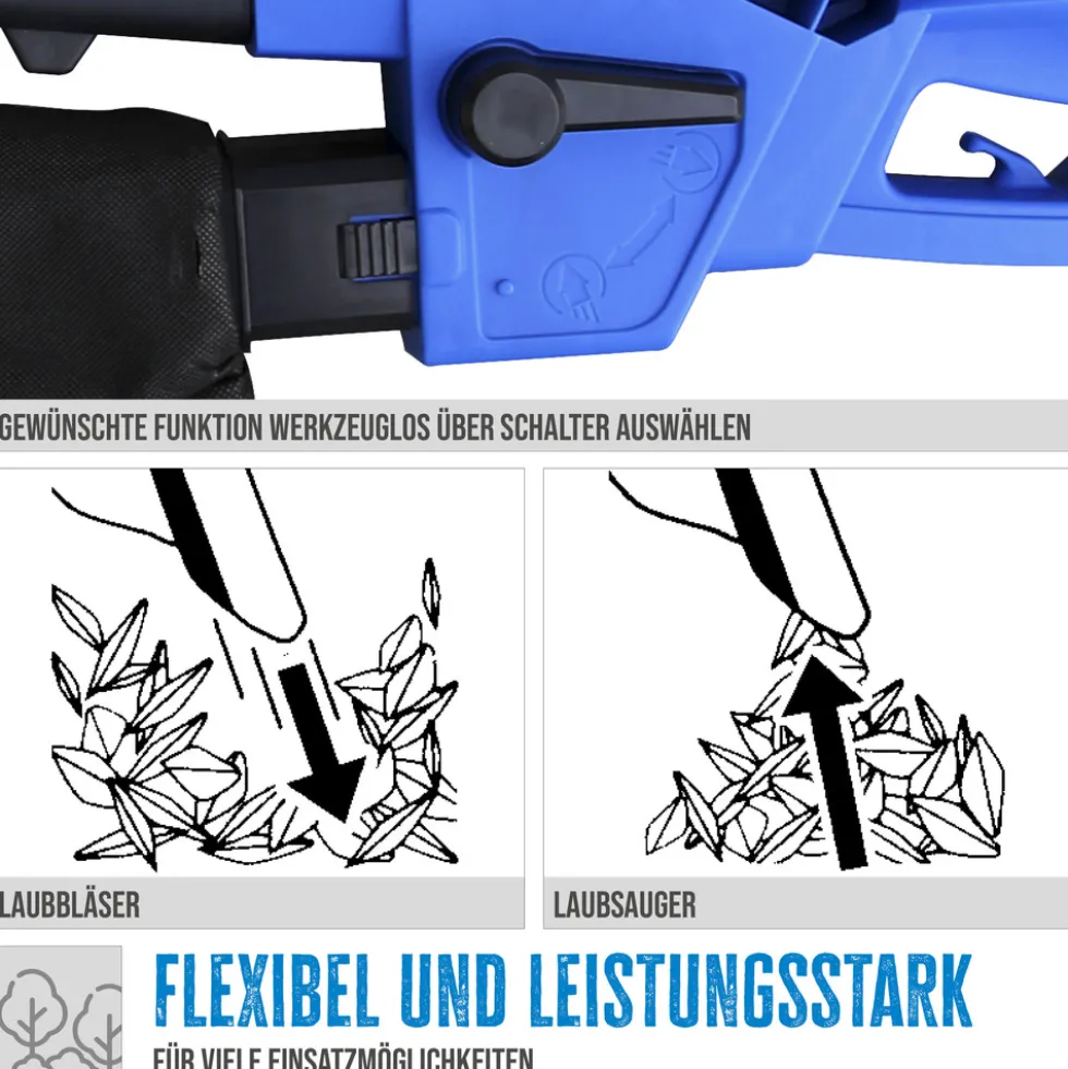 Güde® Laubsauger Elektro GLS 3000 Vario mit 35 Liter Laubfangsack