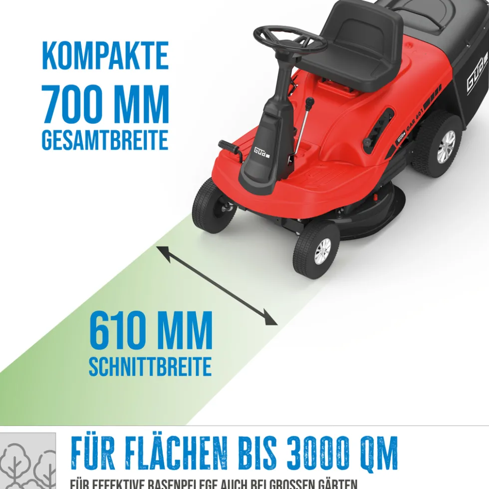 Güde® Rasentraktor GAR 601 5-Gang Schaltung 6,5 PS