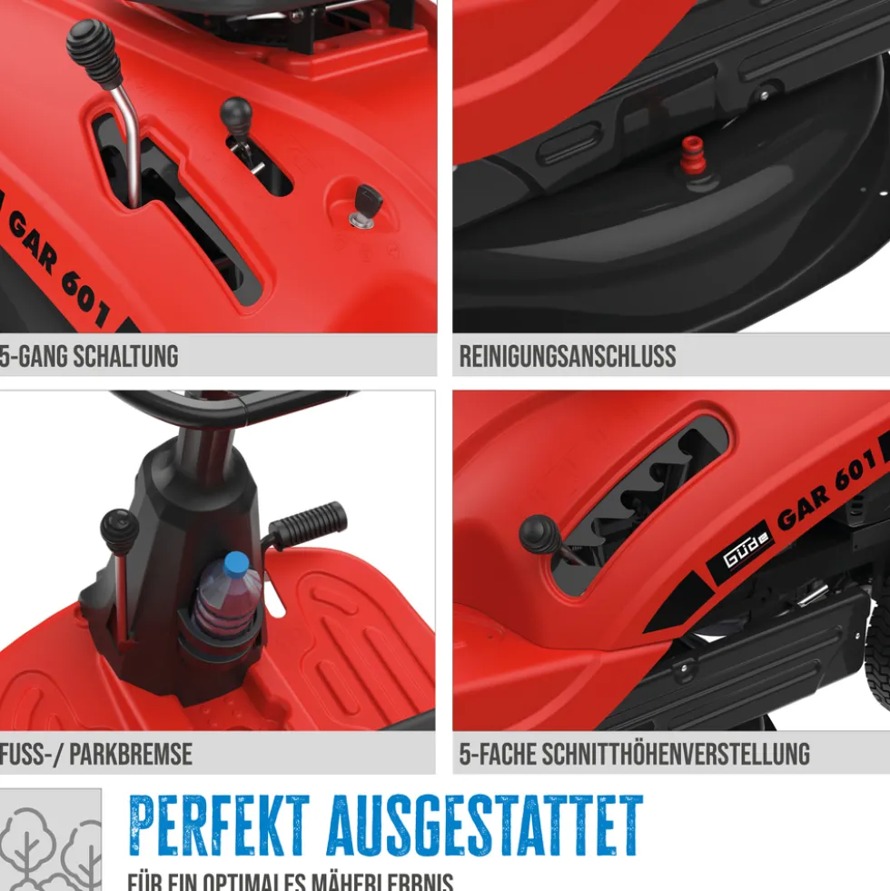 Güde® Rasentraktor GAR 601 5-Gang Schaltung 6,5 PS
