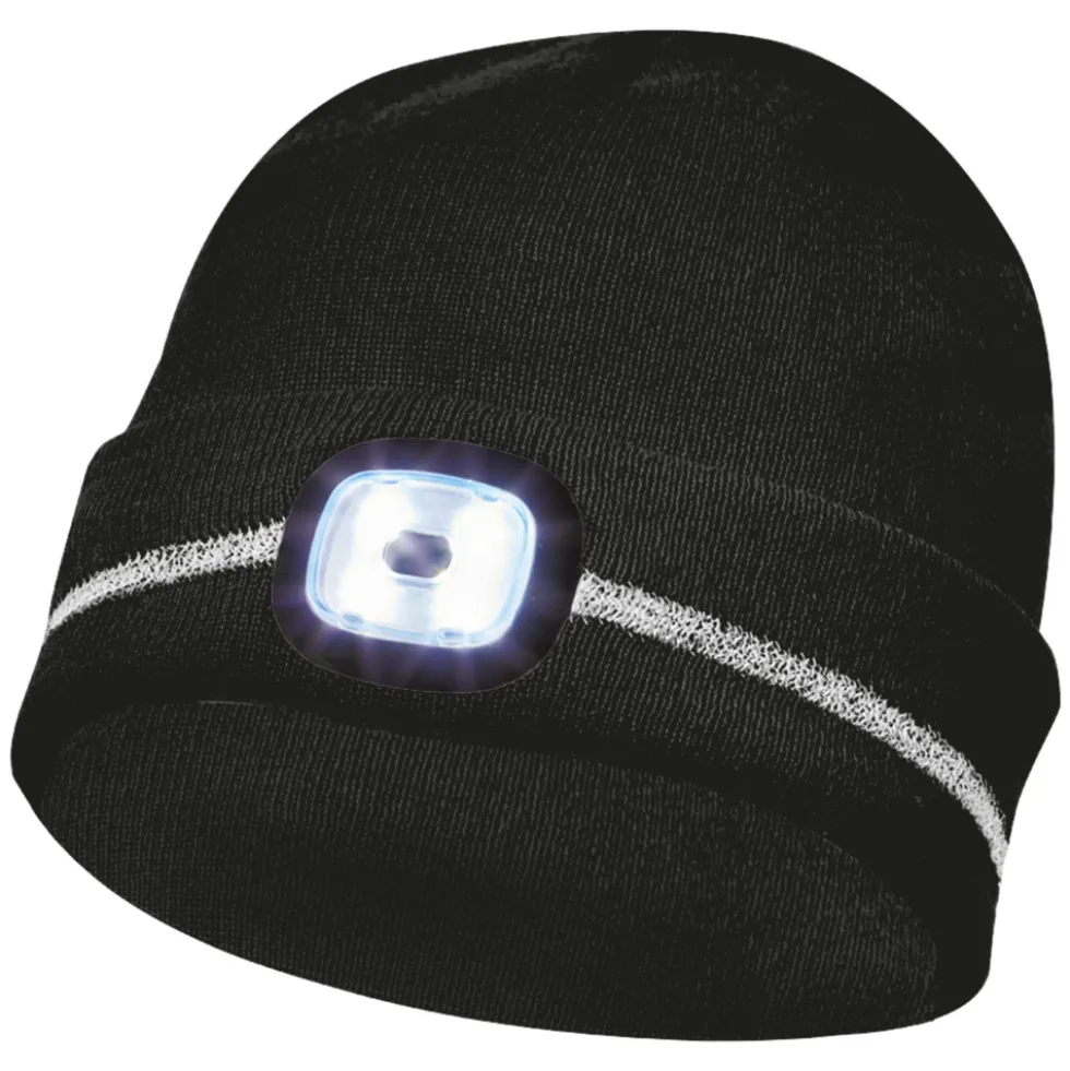 Gebol Mütze mit LED-Licht und Reflektorstreifen