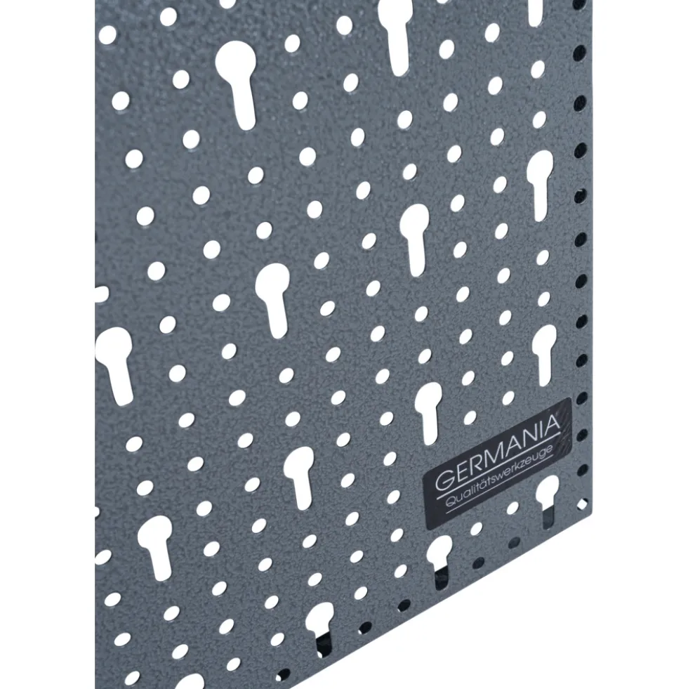 GERMANIA® Lochwand 3-teilig mit Hakensortiment aus Stahlblech