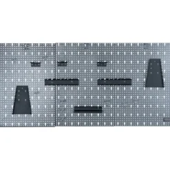 GERMANIA® Lochwand 3-teilig mit Hakensortiment aus Stahlblech