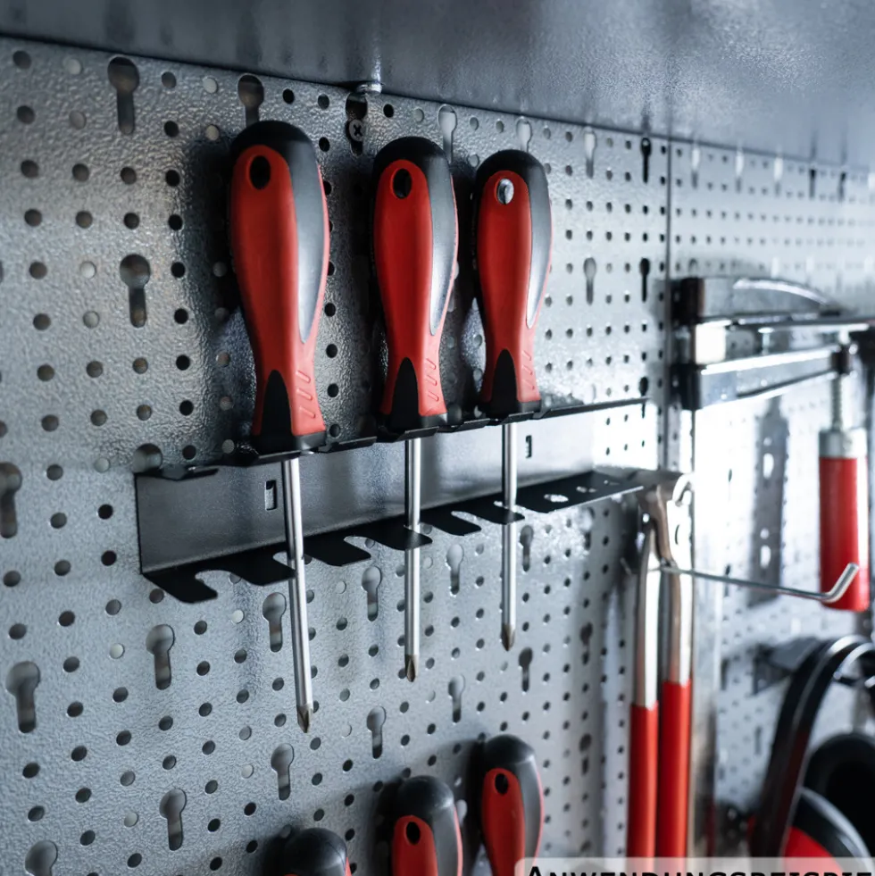 GERMANIA® Lochwand 3-teilig mit Hakensortiment aus Stahlblech