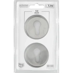 GERMANIA® Profilzylinder-Rosetten 54 mm, 2 Stück, aus Edelstahl