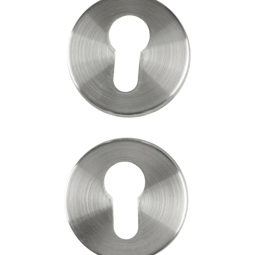 GERMANIA® Profilzylinder-Rosetten 54 mm, 2 Stück, aus Edelstahl