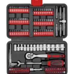 GERMANIA® Steckschlüssel und Bitsatz Set 130-teilig aus CV-Stahl im Koffer