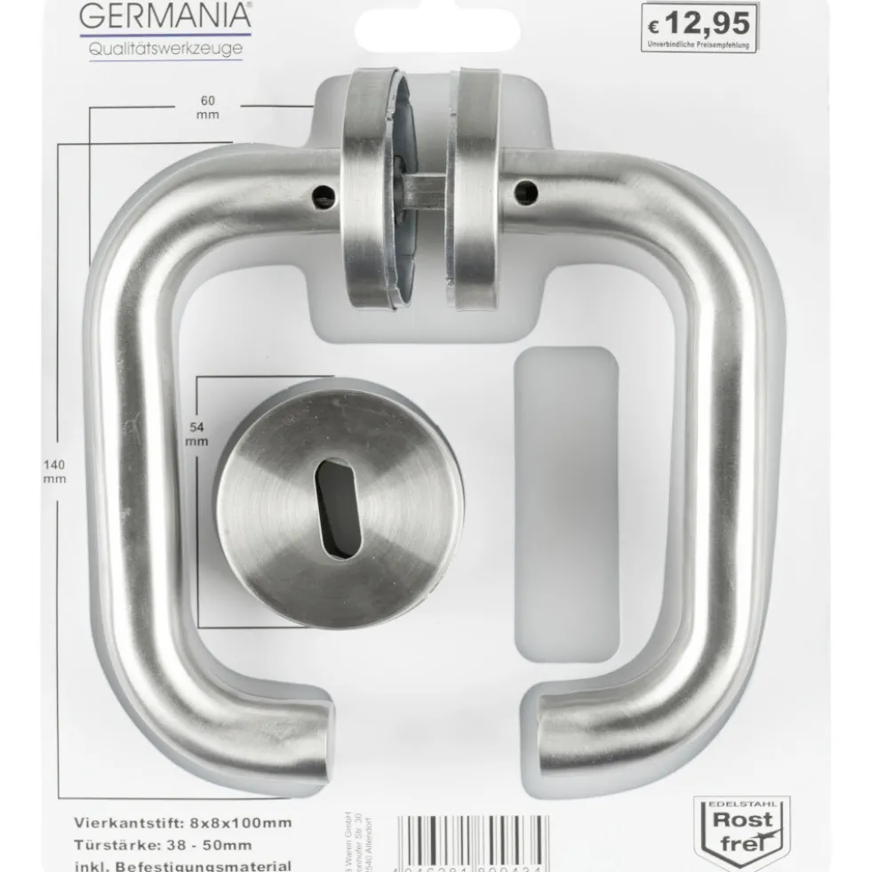 GERMANIA® Türgriff Drückergarnitur U-Form aus Edelstahl