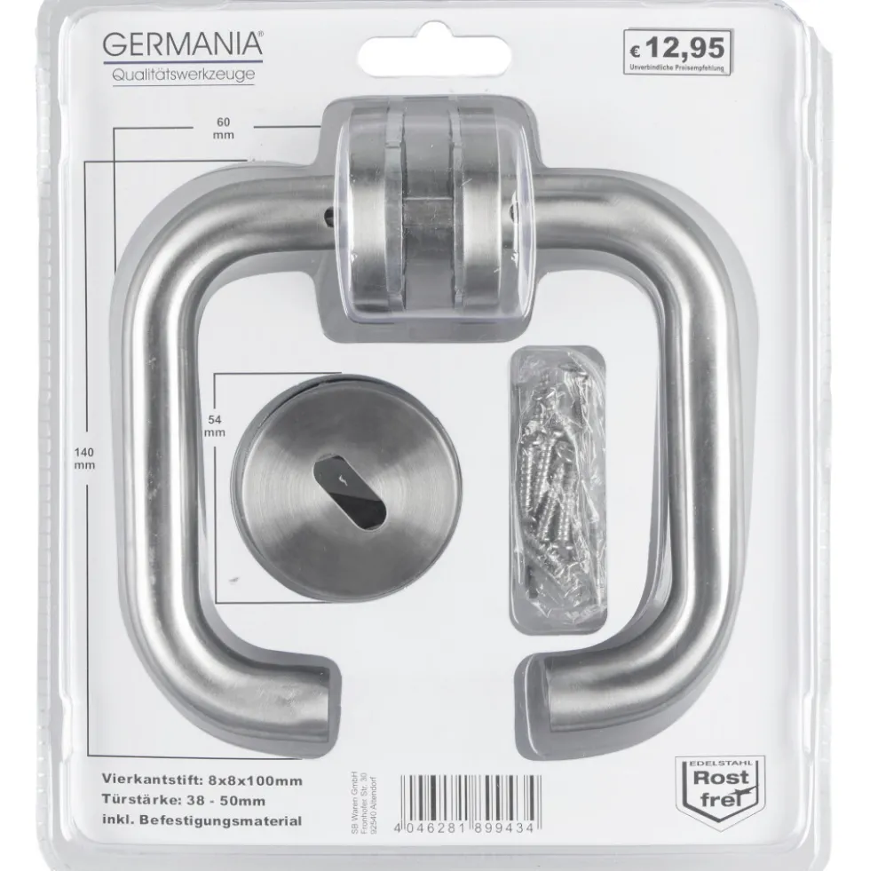 GERMANIA® Türgriff Drückergarnitur U-Form aus Edelstahl