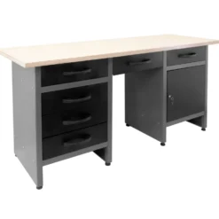 GERMANIA® Werkbank mit 6 Schubladen und Holz-Arbeitsplatte