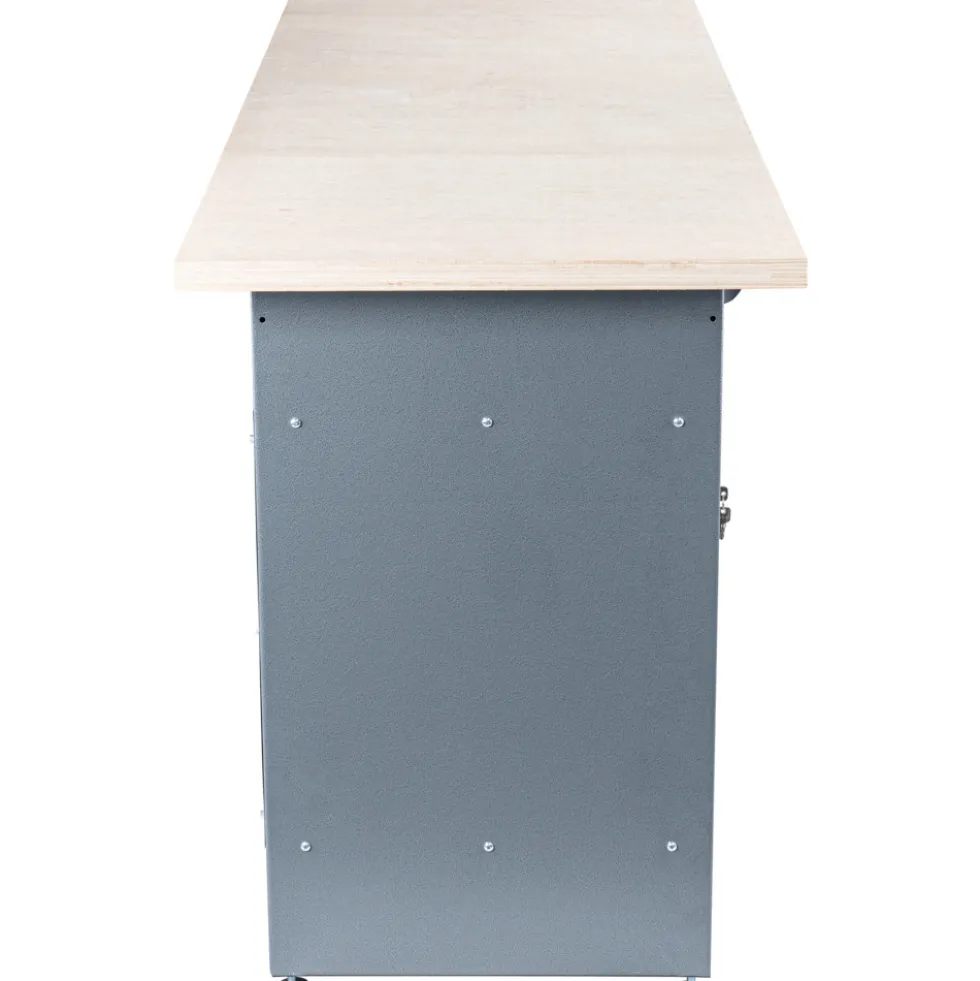 GERMANIA® Werkbank mit 6 Schubladen und Holz-Arbeitsplatte