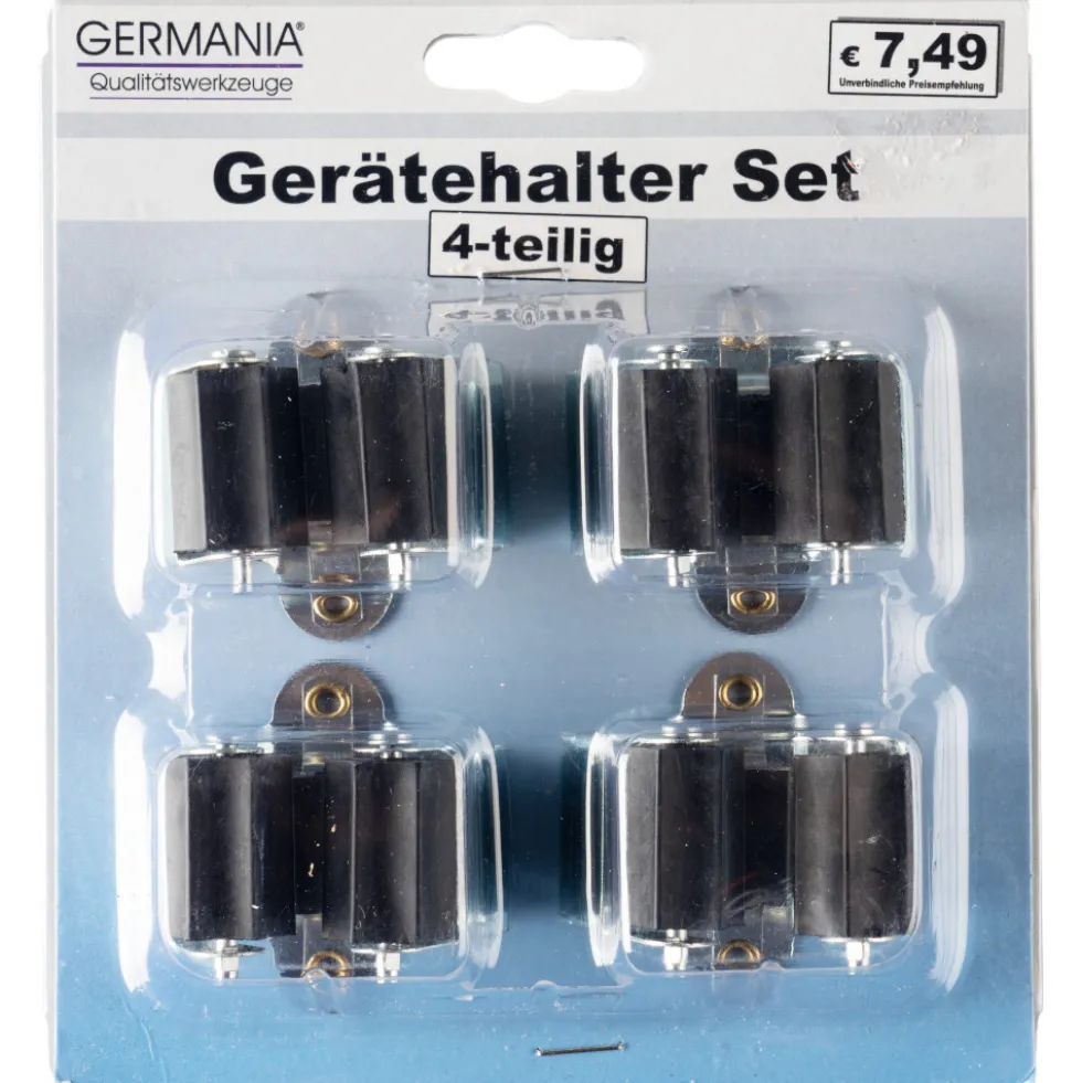 Gerätehalter-Set 4 Stück aus verzinktem Blech