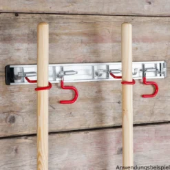 Geräteleiste 50 cm mit 4 Klemm-Haken aus Aluminium