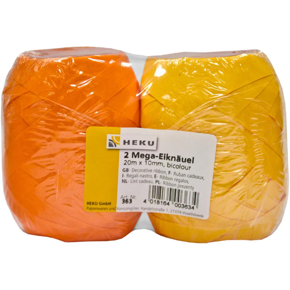 Geschenkband Mega Eiknäuel , 20 m x 10 mm, 2 Stück