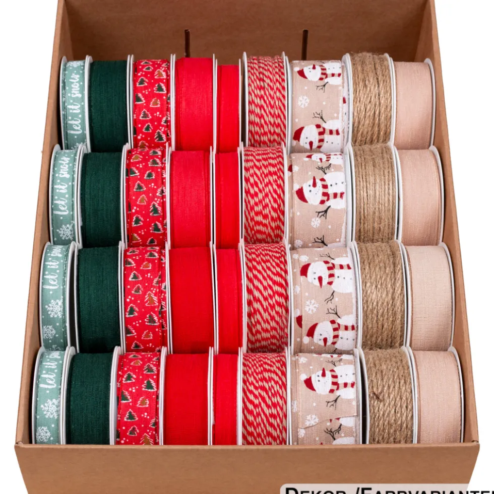 Geschenkband Weihnachten "Premium" Leinen classic