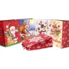 Geschenktasche XXL mit Weihnachtsdekor und Kordel