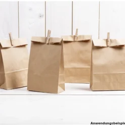 Geschenktüten 6 Stück aus Kraftpapier braun, 21 x 12 x 6 cm