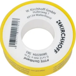 Gewindedichtband 12 mm x 12 m aus PTFE mit 0,1 mm Stärke