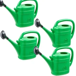 Gießkanne 10 Liter grün mit Brause 4er-Set - B-Ware
