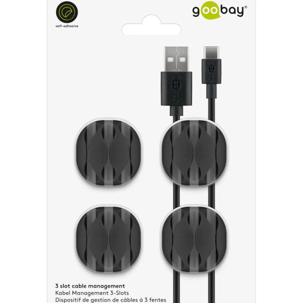 Goobay Kabel Management 3-Slots