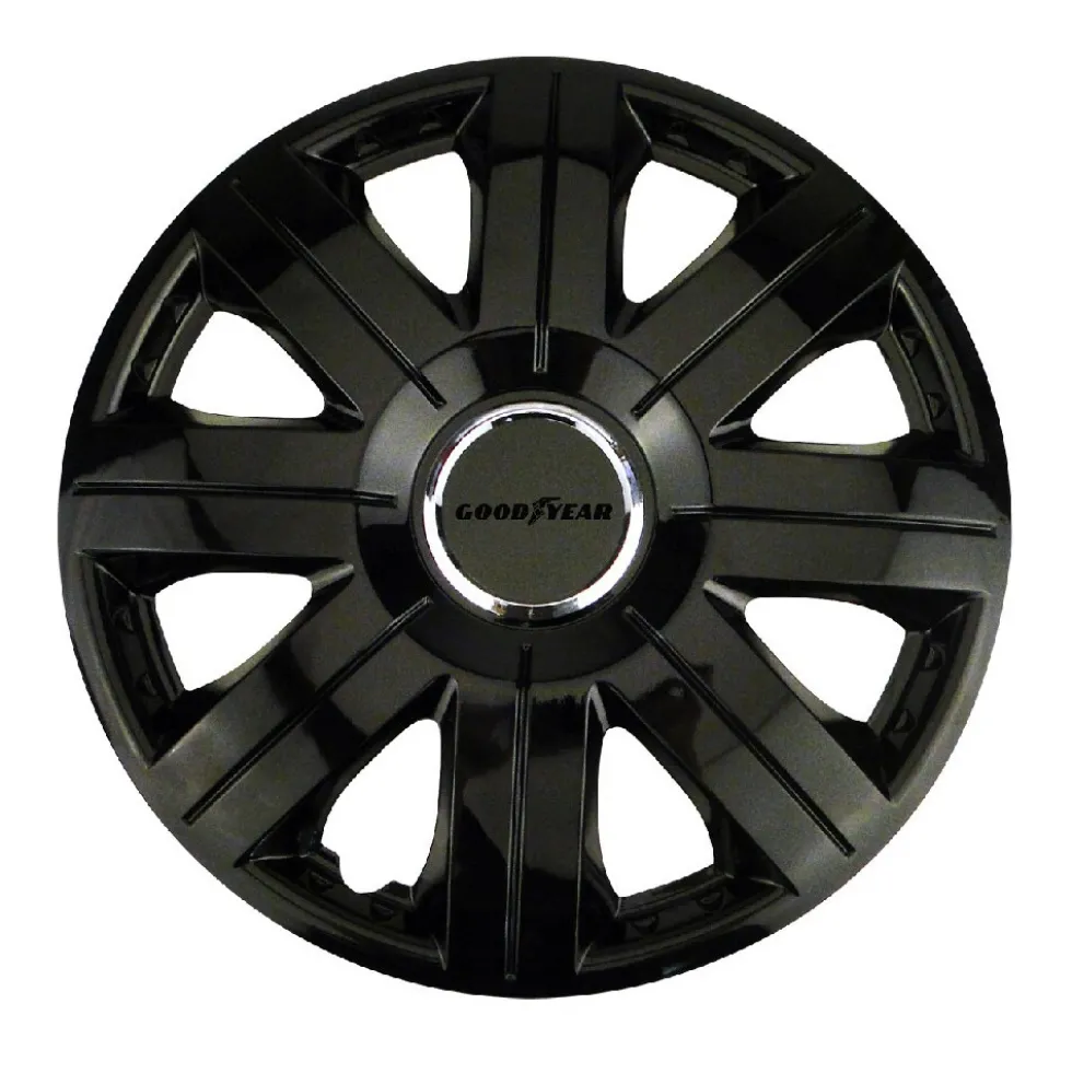 Goodyear Radkappen 14 Zoll, 4 Stück, schwarz Glanz, Flexo