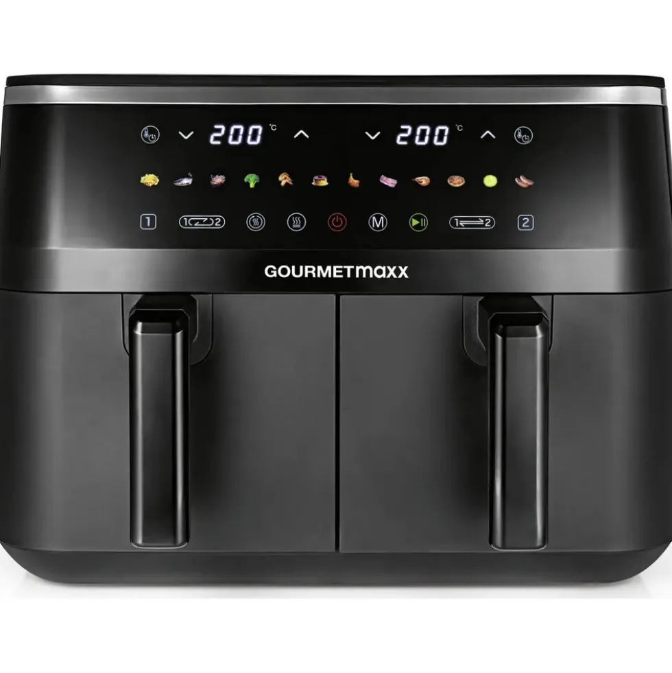 GOURMETmaxx Doppel-Heißluftfritteuse 3100 Watt