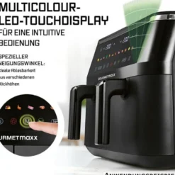 GOURMETmaxx Doppel-Heißluftfritteuse 3100 Watt