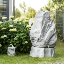 GreenLife Dekor-Regenspeicher ''Hinkelstein'' 230 Liter, granitgrau