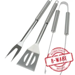 Grillbesteck-Set 3-teilig aus rostfreiem Stahl -B-Ware