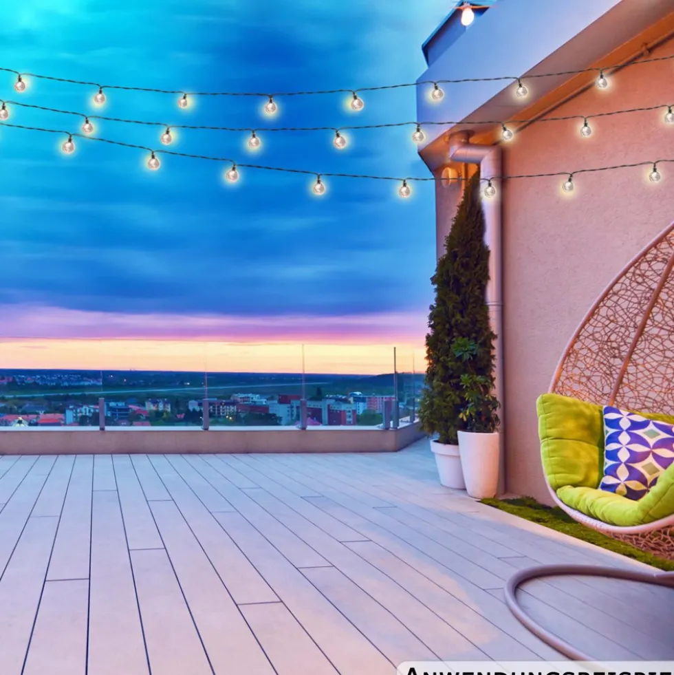 Grundig Solar Lichterkette 15m 100 LEDs warmweiß