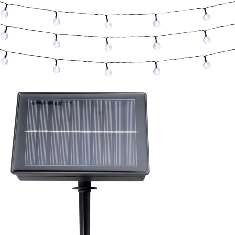 Grundig Solar Lichterkette 15m 100 LEDs warmweiß