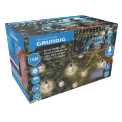 Grundig Solar Lichterkette 15m 100 LEDs warmweiß
