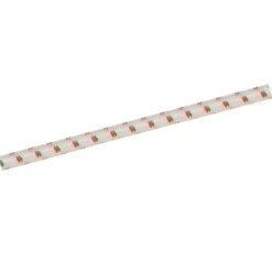 Gummiseil weiß-grün-orange Ø 6 mm mit Polyester umflochten, Meterware