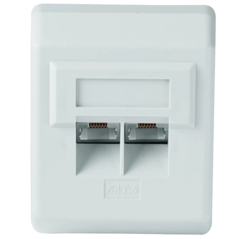 hama® CAT-5e Modular-Wanddose Aufputz