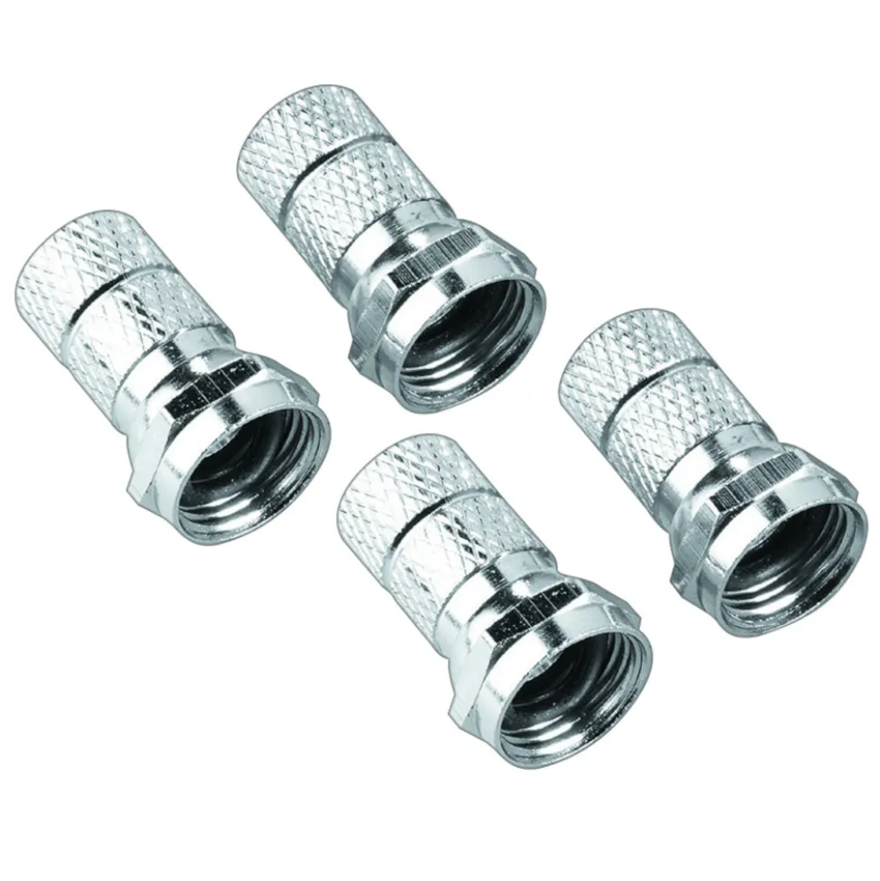 hama® F-Stecker-Set, 4 Stück Ø 7mm, gerade