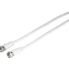 hama® SAT-Anschlusskabel 5 m, weiß, 85 dB