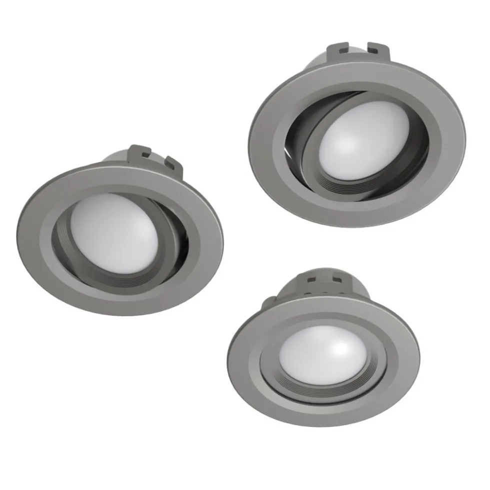 hama® WiFi LED-Einbaustrahler 5 W, Satin-Nickel, 3 Stück
