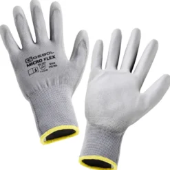 Handschuhe Nano Flex Touch Größe 10 in Schwarz mit PU-Beschichtung