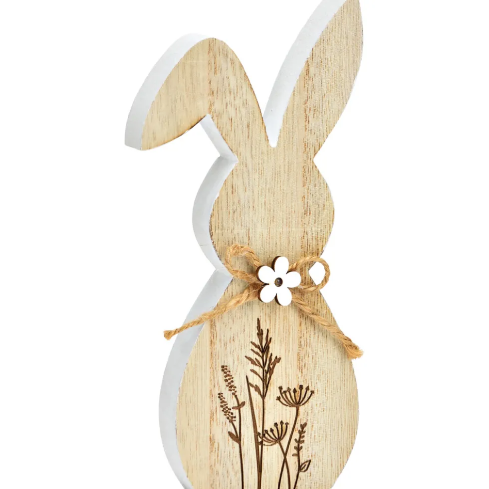 Hase aus Holz 9 x 20 x 2 cm