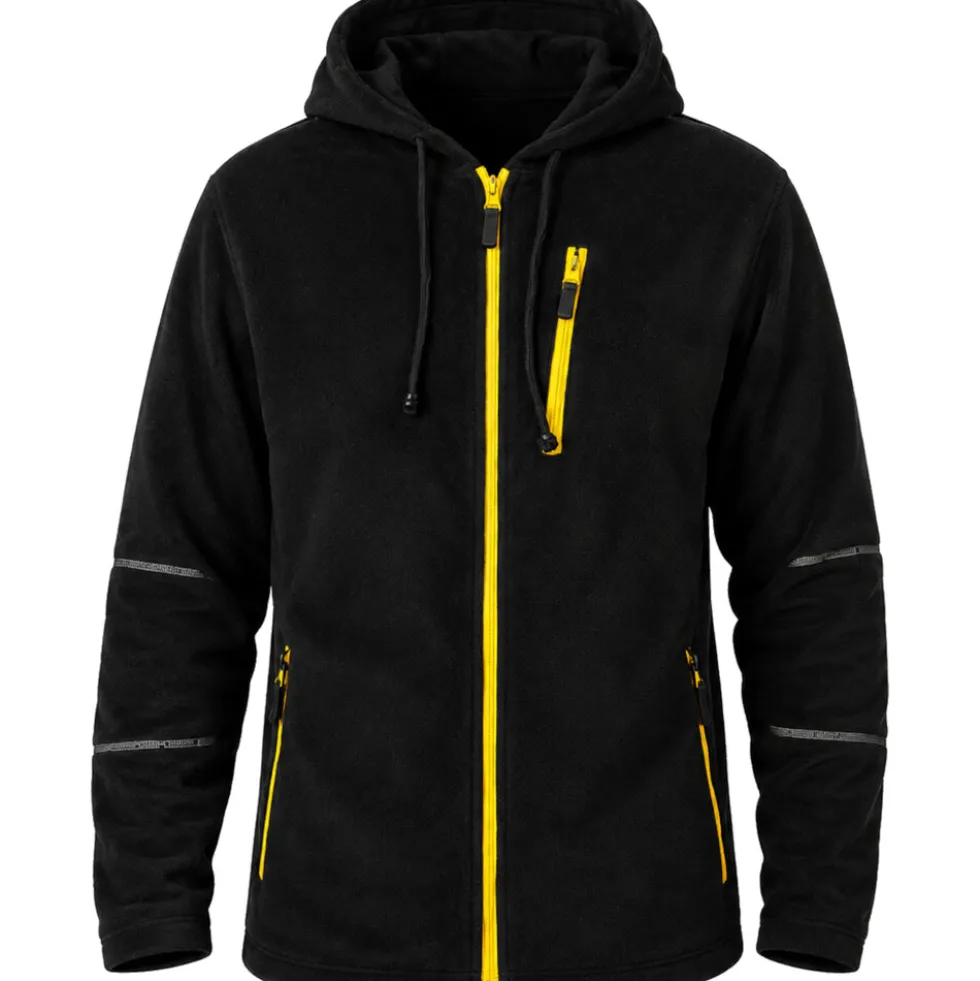 Herren-Arbeits-Fleecejacke mit Kapuze, sortiert